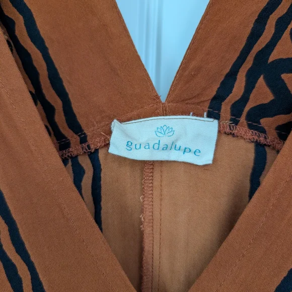 Guadalupe Designs Brown and White Patterned Maxi Dress - Picture 5 of 6